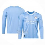 Camiseta Manchester City Primera Manga Larga 2023 2024