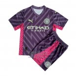Camiseta Manchester City Portero Nino 2023 2024 Purpura