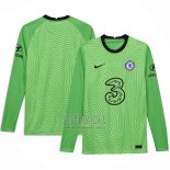 Camiseta Chelsea Portero Manga Larga 2020-2021 Verde