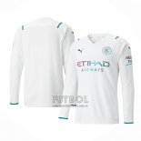 Camiseta Manchester City Segunda Manga Larga 2021-2022