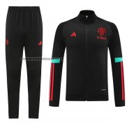 Chandal de Chaqueta del Manchester United Nino 2023 2024 Negro