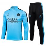 Chandal de Sudadera del Paris Saint-Germain Nino 2023 2024 Azul Claro