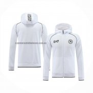 Chaqueta con Capucha del Napoli 2023 2024 Blanco