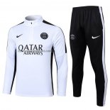 Chandal de Sudadera del Paris Saint-Germain Nino 2023 2024 Blanco