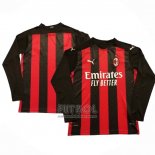 Camiseta AC Milan Primera Manga Larga 2020-2021