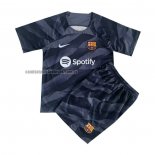 Camiseta Barcelona Portero Nino 2023 2024 Negro