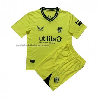 Camiseta Rangers Portero Nino 2023 2024 Amarillo