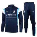 Chandal de Sudadera del Olympique Marsella 2023 2024 Azul Oscuro