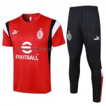 Chandal del AC Milan Manga Corta 2023 2024 Rojo