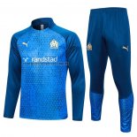 Chandal de Sudadera del Olympique Marsella Nino 2023 2024 Azul Oscuro