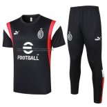 Chandal del AC Milan Manga Corta 2023 2024 Negro