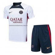 Chandal del Paris Saint-Germain Manga Corta 2023 2024 Blanco - Pantalon Corto