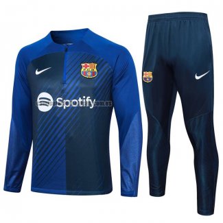 Chandal de Sudadera del Barcelona 2023 2024 Azul Oscuro