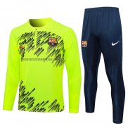 Chandal de Sudadera del Barcelona 2024 2025 Verde Fluorescente