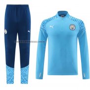 Chandal de Sudadera del Manchester City 2023 2024 Azul Claro