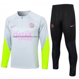 Chandal de Sudadera del Paris Saint-Germain Nino 2023 2024 Gris