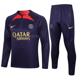 Chandal de Sudadera del Paris Saint-Germain Nino 2023 2024 Purpura