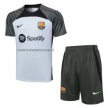 Chandal del Barcelona Manga Corta 2023 2024 Gris - Pantalon Corto