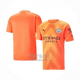 Camiseta Manchester City Portero 2022 2023 Naranja