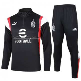 Chandal de Sudadera del AC Milan 2023 2024 Negro