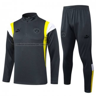 Chandal de Sudadera del Borussia Dortmund 2023 2024 Gris