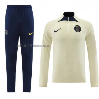 Chandal de Sudadera del Paris Saint-Germain 2023 2024 Amarillo