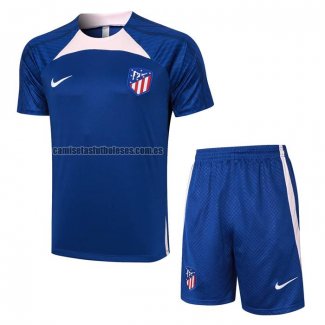 Chandal del Atletico Madrid Manga Corta 2023 2024 Azul - Pantalon Corto