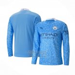 Camiseta Manchester City Primera Manga Larga 2020-2021