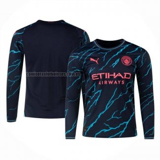 Camiseta Manchester City Tercera Manga Larga 2023 2024