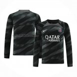 Camiseta Paris Saint-Germain Portero Manga Larga 2023 2024 Negro