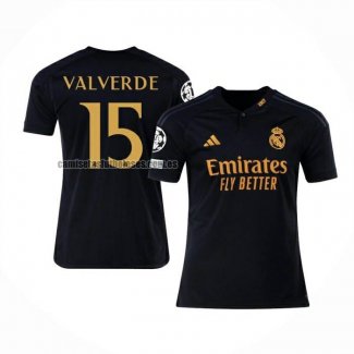 Camiseta Real Madrid Jugador Valverde Tercera 2023 2024