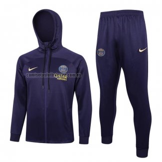 Chandal con Capucha del Paris Saint-Germain 2023 2024 Purpura