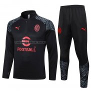 Chandal de Sudadera del AC Milan 2023 2024 Negro