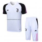 Chandal del Juventus Manga Corta 2023 2024 Blanco - Pantalon Corto