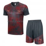 Chandal del Manchester City Manga Corta 2023 2024 Rojo - Pantalon Corto