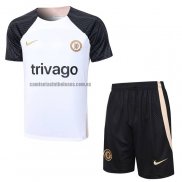 Chandal del Chelsea Manga Corta 2023 2024 Blanco - Pantalon Corto