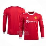 Camiseta Manchester United Primera Manga Larga 2021-2022