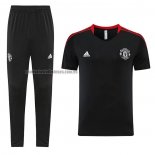 Chandal del Manchester United Manga Corta 2023 2024 Negro