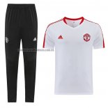 Chandal del Manchester United Manga Corta 2023 2024 Blanco