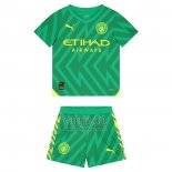Camiseta Manchester City Portero Nino 2023 2024 Verde