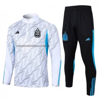 Chandal de Sudadera del Argentina Nino 2023 2024 Blanco