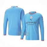 Camiseta Manchester City Primera Manga Larga 2022-2023