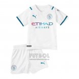Camiseta Manchester City Segunda Nino 2021-2022