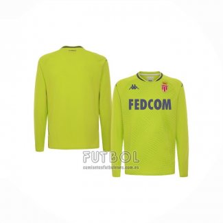 Camiseta Monaco Portero Manga Larga 2020-2021 Verde