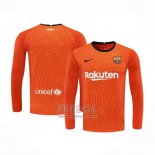 Camiseta Barcelona Portero Manga Larga 2020-2021 Naranja