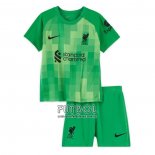 Camiseta Liverpool Portero Nino 2021-2022 Verde