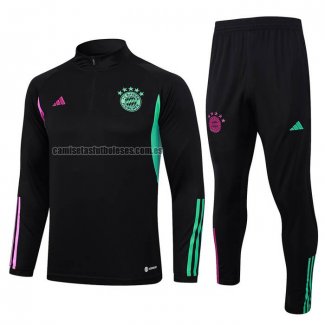 Chandal de Sudadera del Bayern Munich Nino 2023 2024 Negro