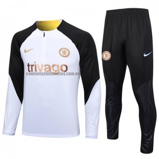 Chandal de Sudadera del Chelsea Nino 2023 2024 Blanco