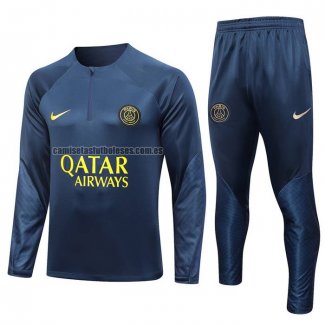 Chandal de Sudadera del Paris Saint-Germain Nino 2023 2024 Azul