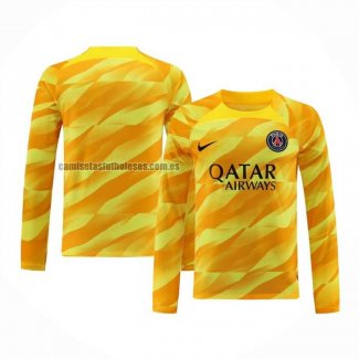 Camiseta Paris Saint-Germain Portero Manga Larga 2023 2024 Amarillo